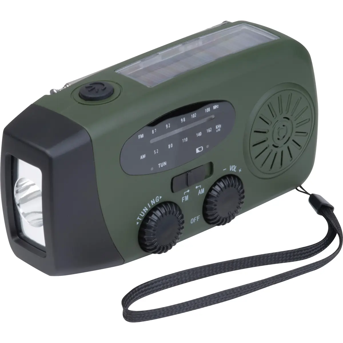 Radio alarmowe na korbkę z latarką i power bankiem BENEDETTA