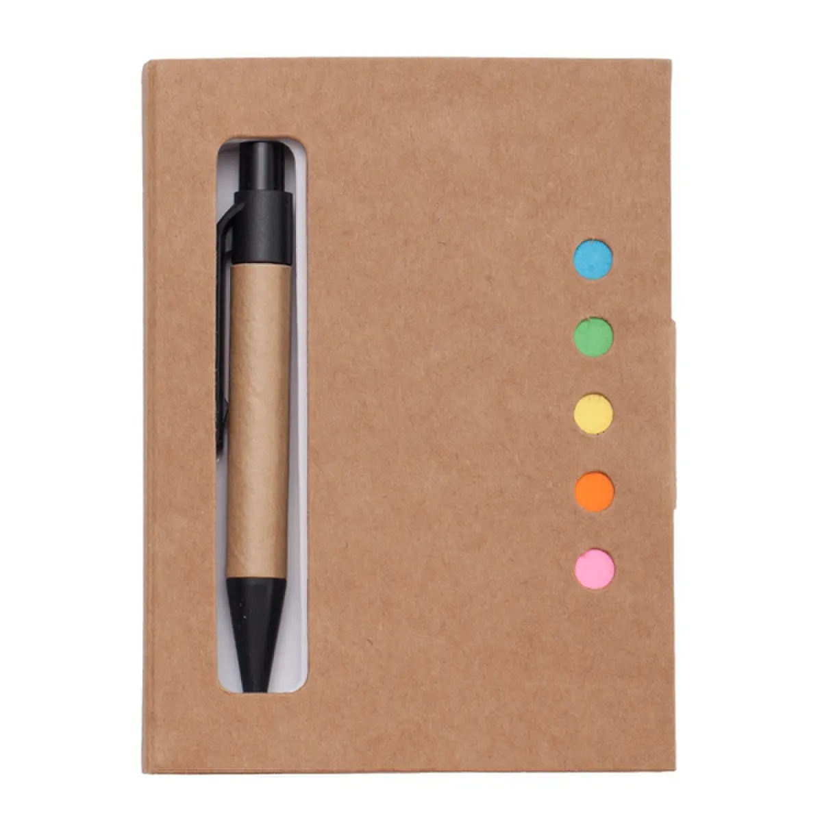 Notes 80x110/100k gładki Mini z długopisem, beżowy
