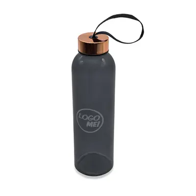 Szklana butelka Lux 500 ml, złoty