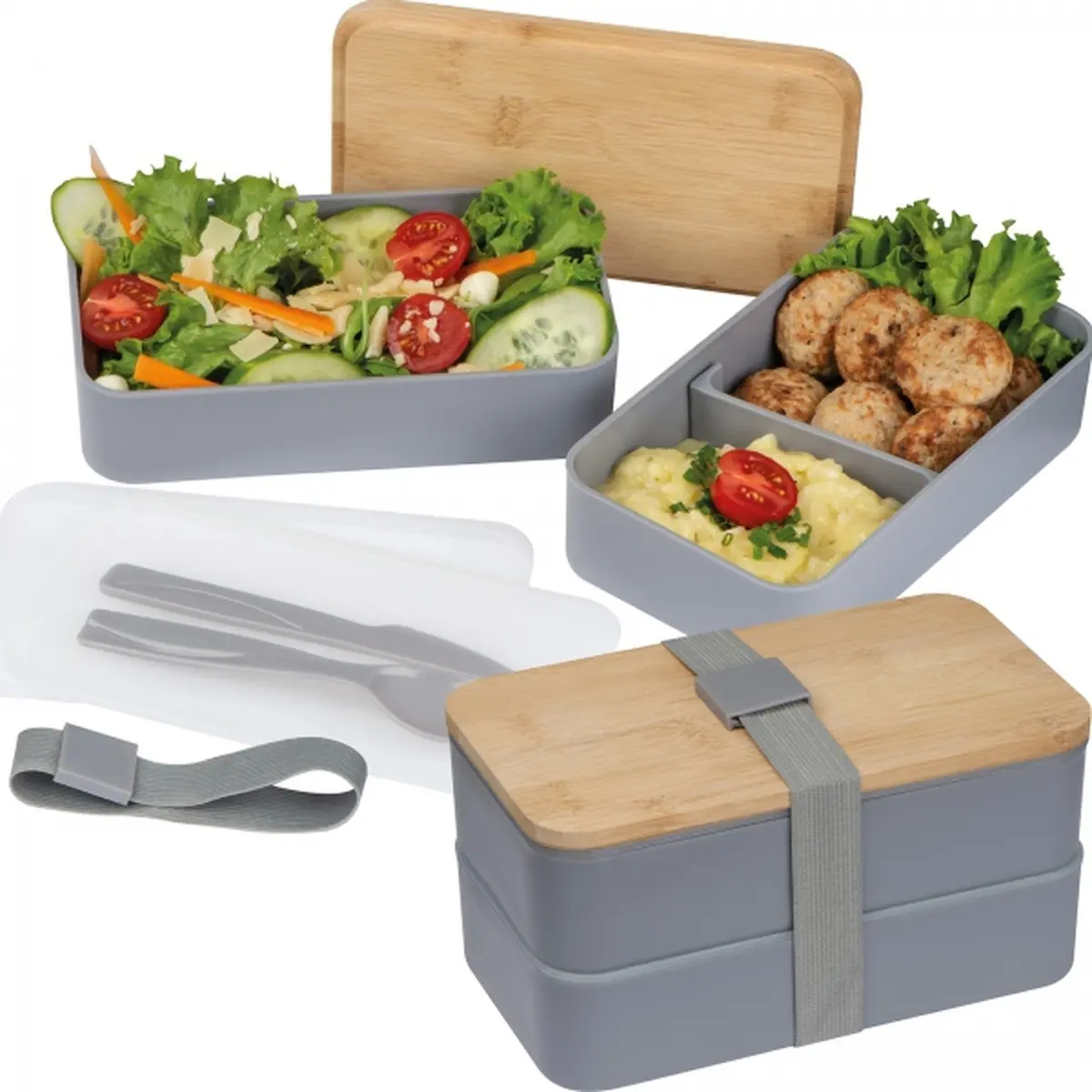 Lunch box ze sztućcami 600 ml SALVATORE