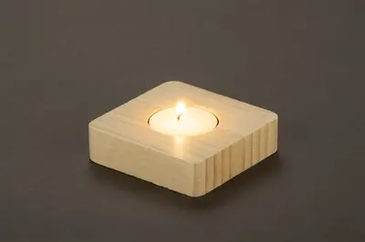 Świecznik bambusowy z tealightem LUMOS