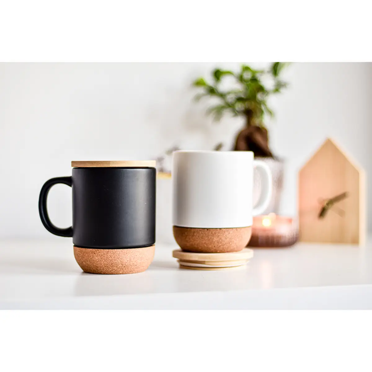 Kubek ceramiczny z bambusową przykrywką Giulia