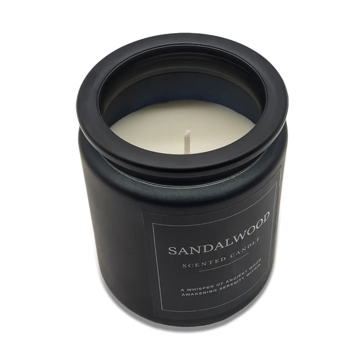 Świeca zapachowa Sandalwood, czarny