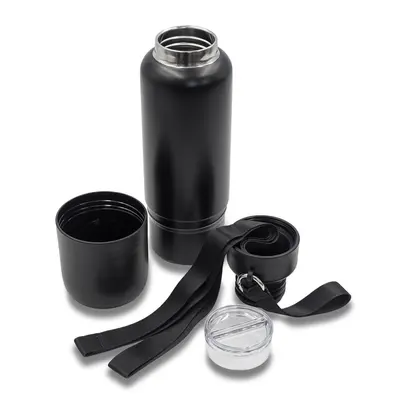 Wielofunkcyjna butelka termiczna Multina 500 ml, czarny