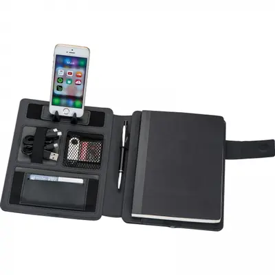 Folder A5 z notatnikiem w linie i power bankiem 4000 mAh FABIOLA