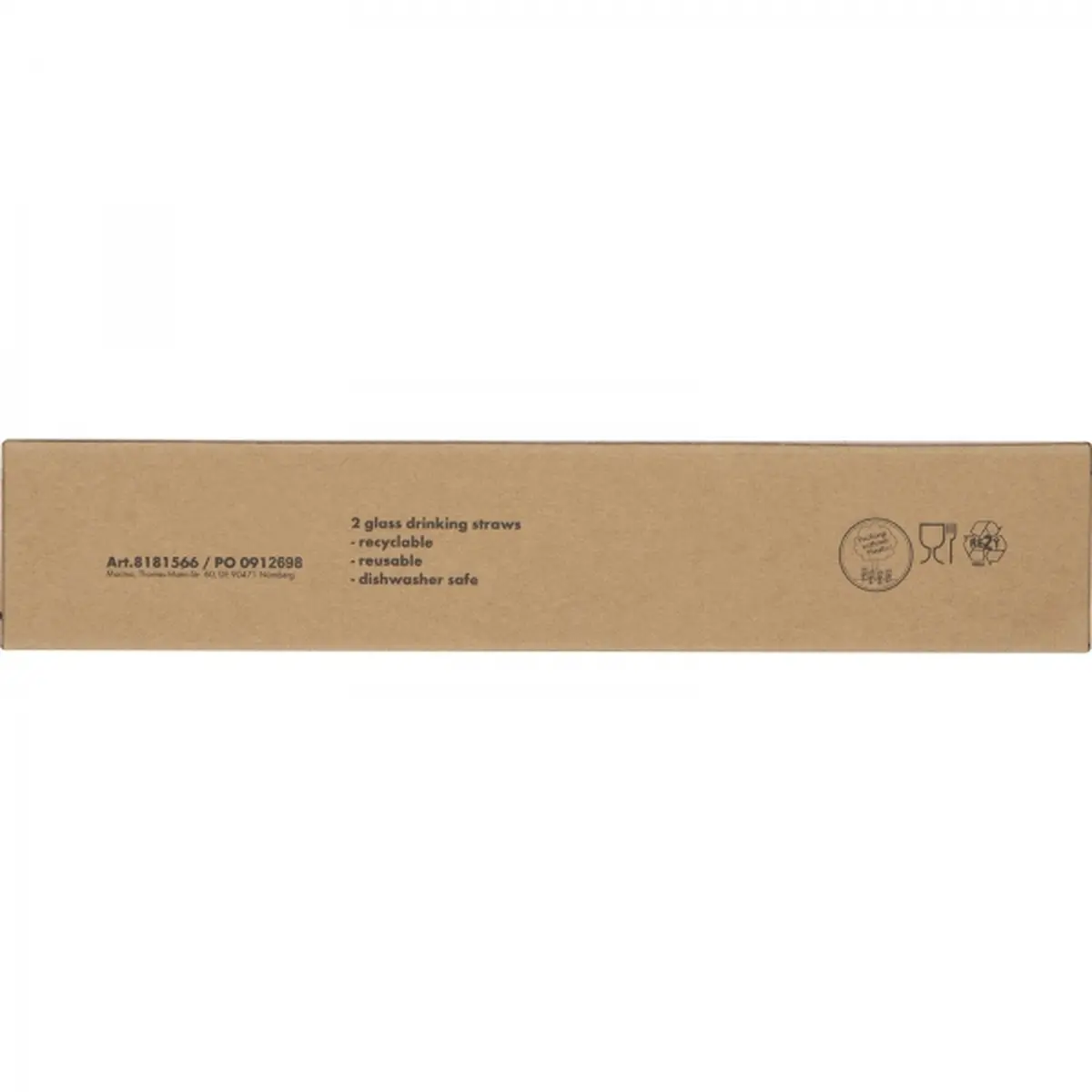 Słomki do napojów szklane 2 szt. 21 cm MARCELINA