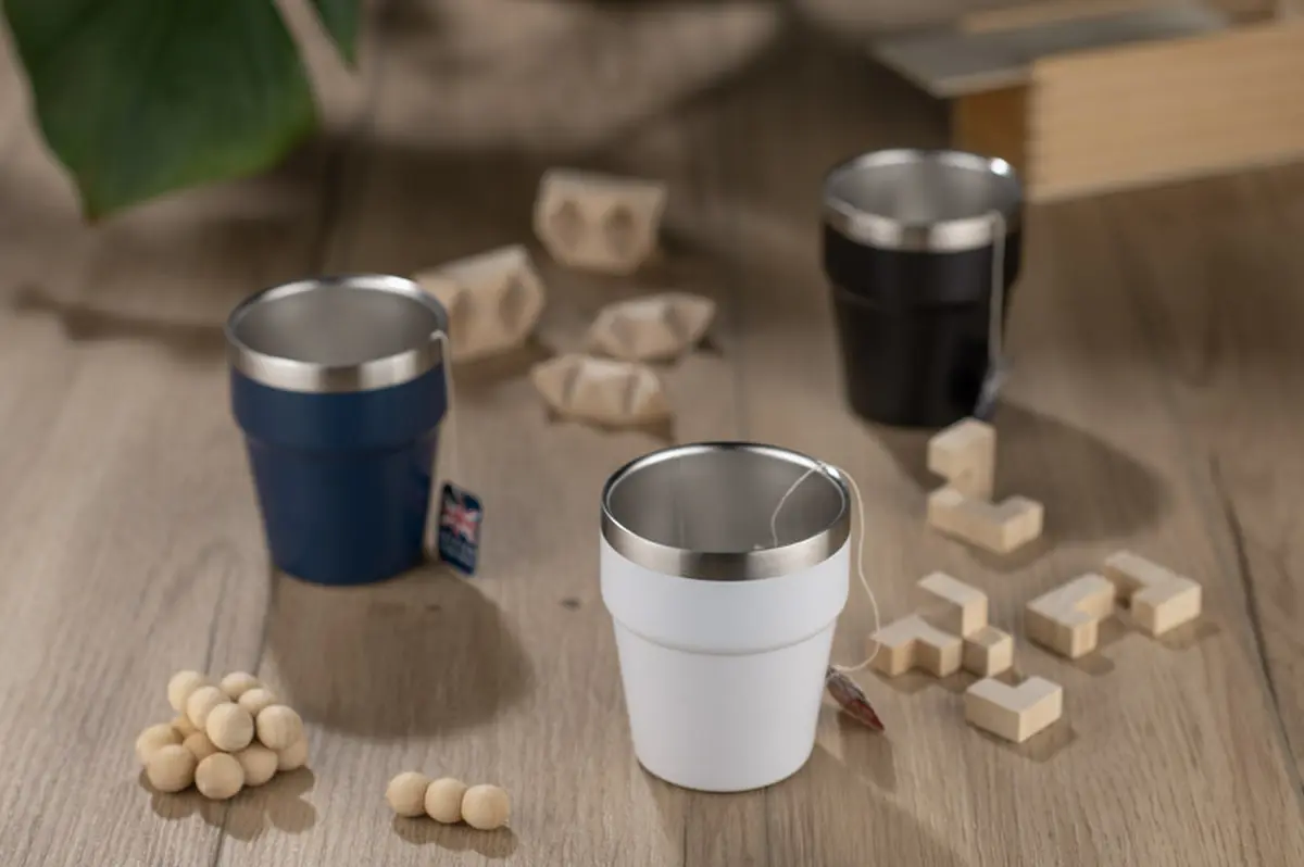 Kubek z recyklingowanej stali nierdzewnej MAKEL 300 ml
