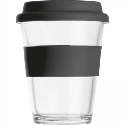Kubek szklany z pokrywką 300 ml AMANDA