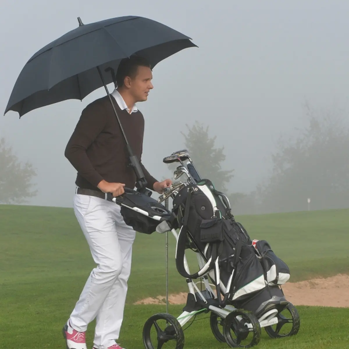 Parasol automatyczny XXL do gry w golfa ø132 cm HENNING