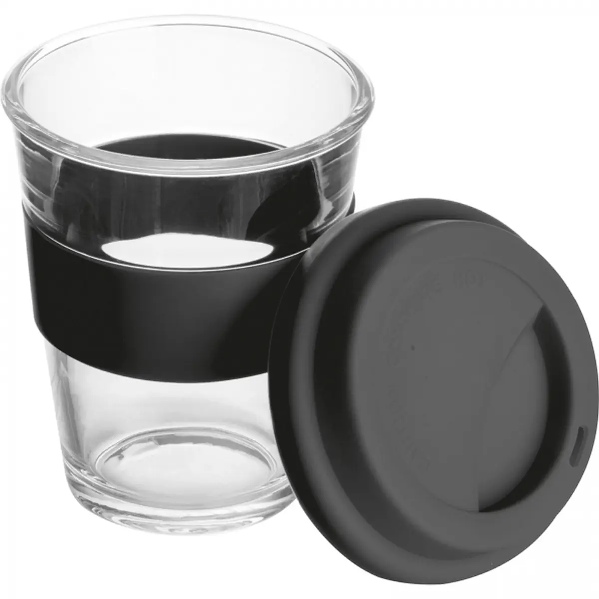 Kubek szklany z pokrywką 300 ml AMANDA