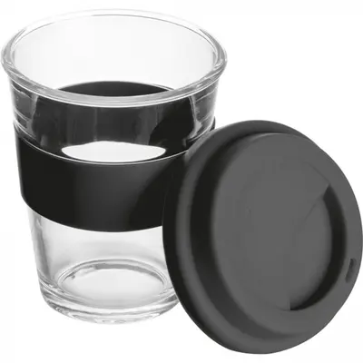 Kubek szklany z pokrywką 300 ml AMANDA