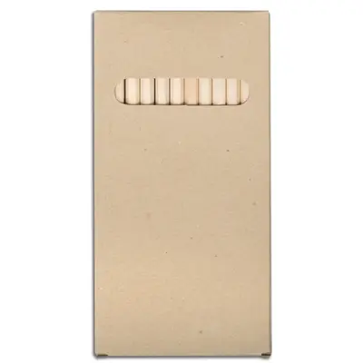 Zestaw 12 kredek o długości 18cm, ecru