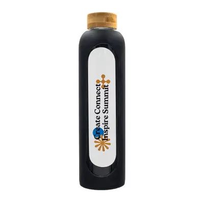 Butelka ze szkła borokrzemowego Richmond 1100 ml, czarny
