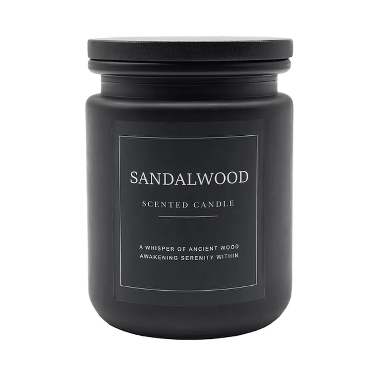 Świeca zapachowa Sandalwood, czarny
