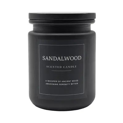 Świeca zapachowa Sandalwood, czarny