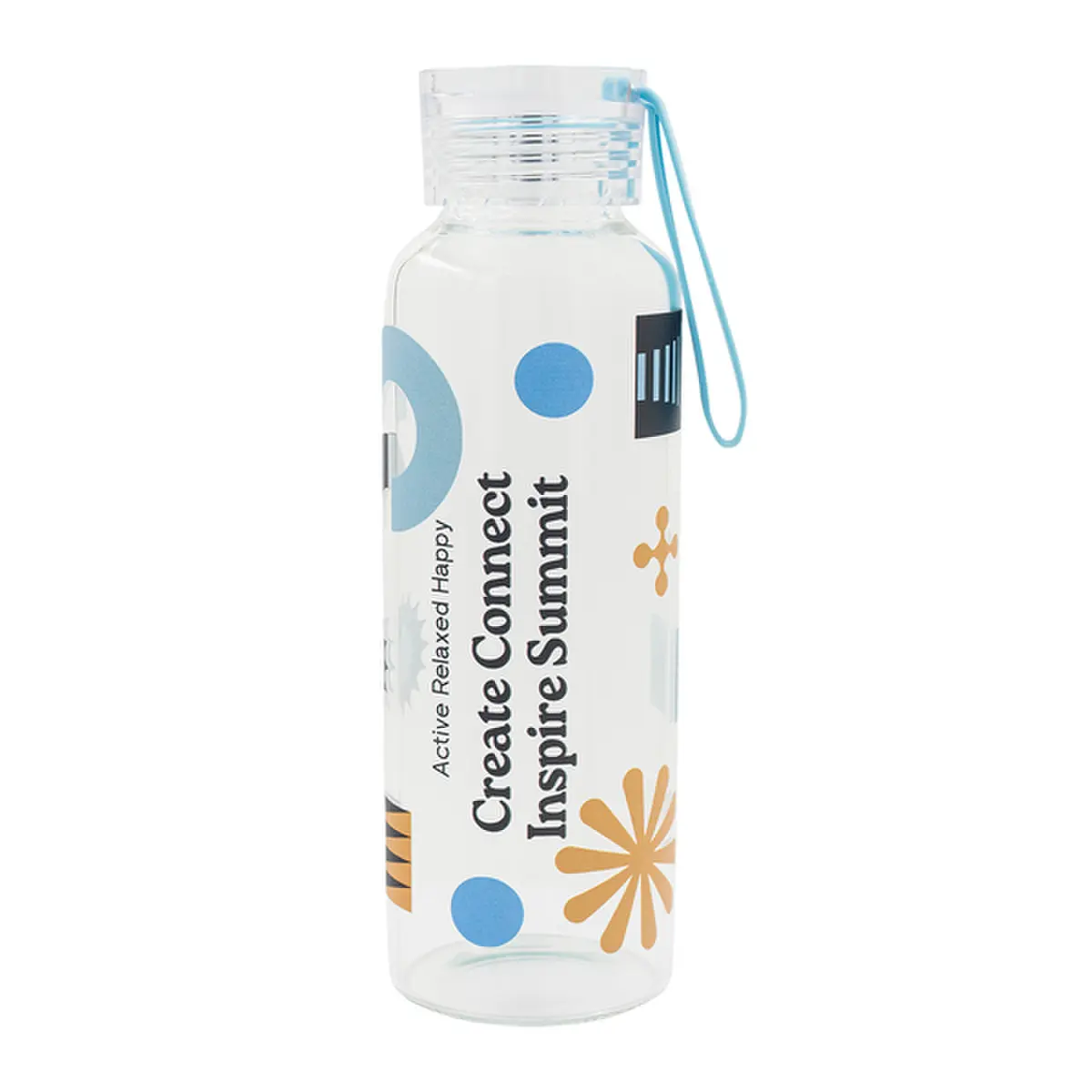 Butelka szklana Azure 500 ml, transparentny