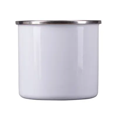 Kubek emaliowany Oldie 500 ml, biały