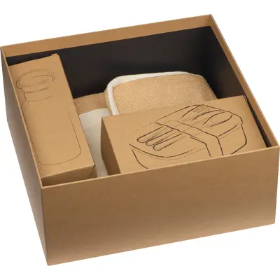Zestaw lunch box, butelka 500 ml i torba termiczna BRIGITTE