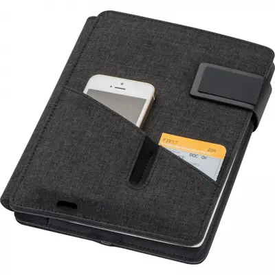 Folder A5 z notatnikiem w linie i power bankiem 4000 mAh FABIOLA