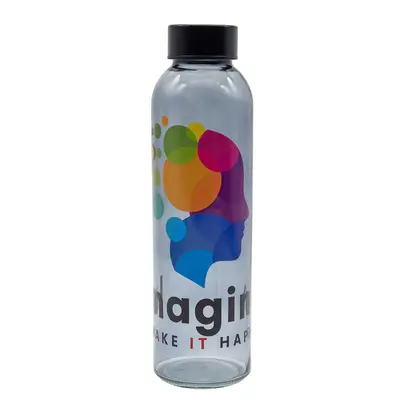Butelka szklana Onyx 500 ml, czarny