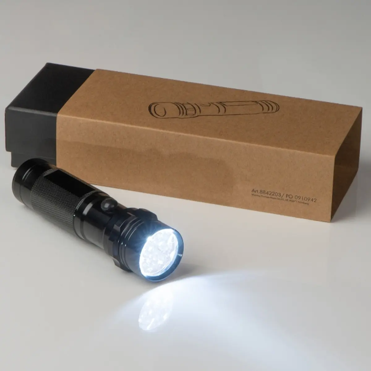 Latarka metalowa 14 LED ERASMO
