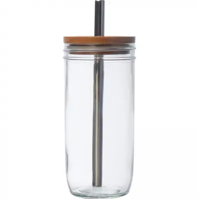 Szklanka z pokrywką i słomką 650 ml BENEDYKT
